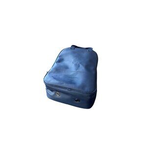 Stitch Blue Golf Shoe Bag With Ventilation & Zippered Pocket Organized Storage